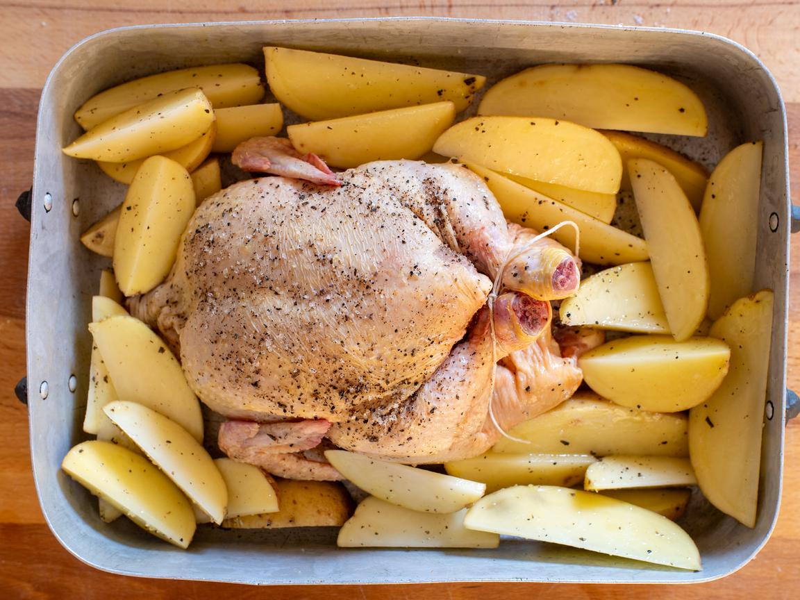 Brathähnchen mit Kartoffeln - Schritt 5
