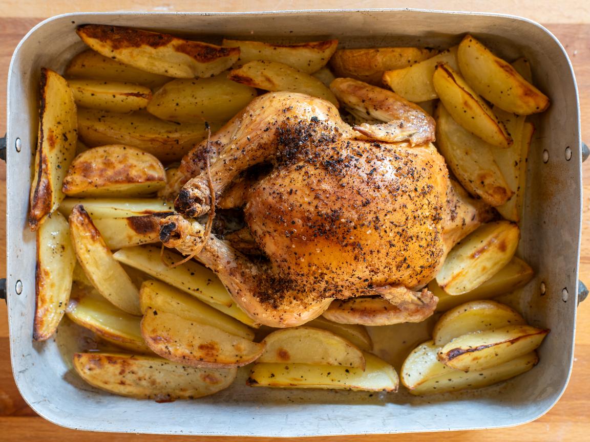 Brathähnchen mit Kartoffeln - Schritt 7