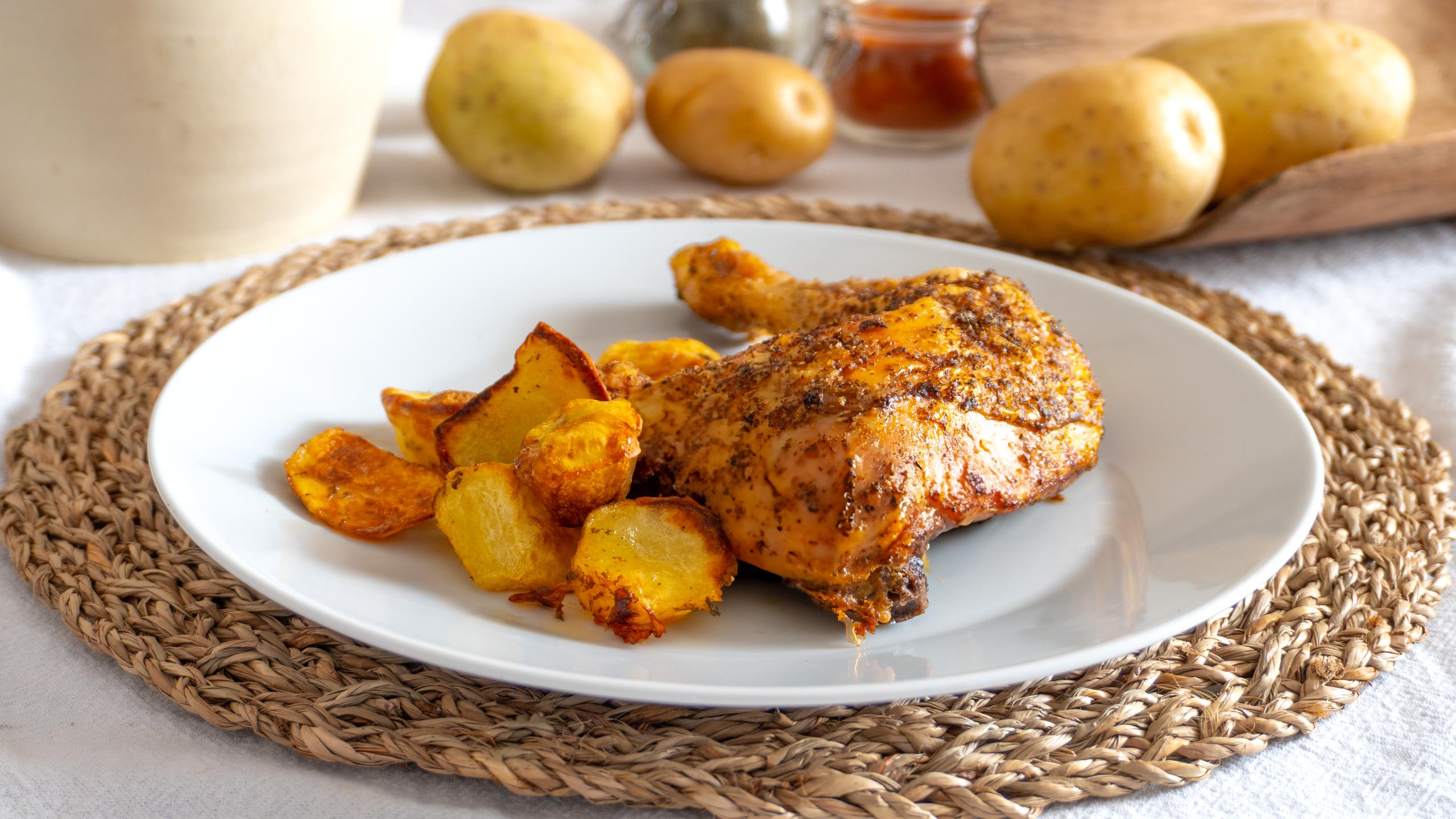 Gewürztes Hähnchen in der Heißluftfritteuse