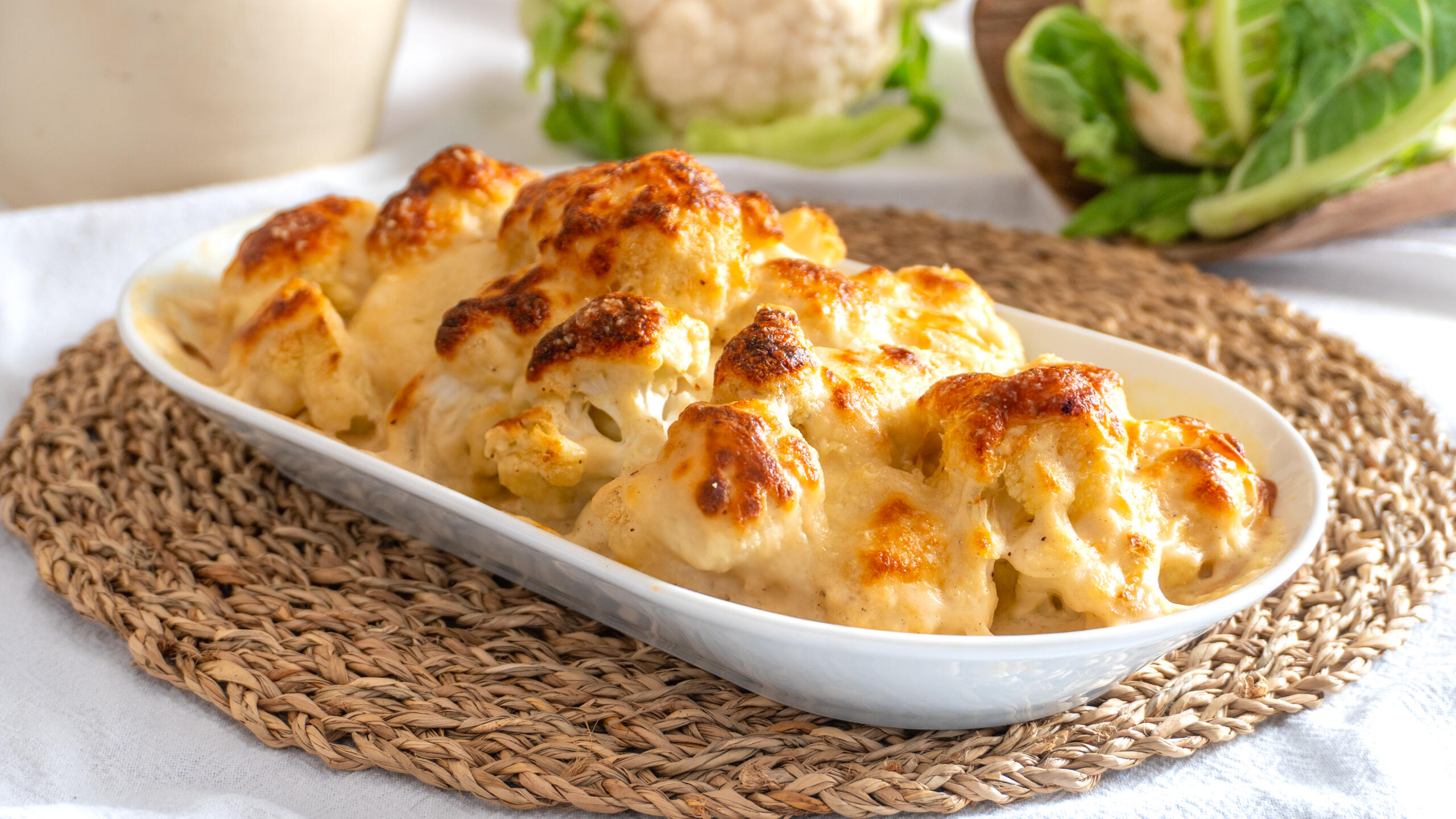Gratinierter Blumenkohl mit Béchamel
