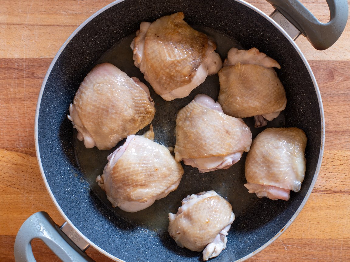 Hähnchen mit Pilzen - Schritt 1