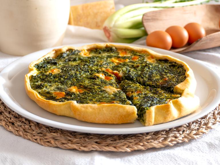 Herzhafte Torte mit Mangold