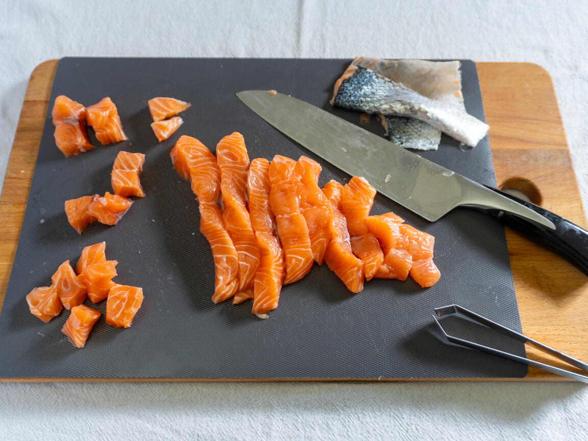 Pasta mit Lachs und Dill - Schritt 1