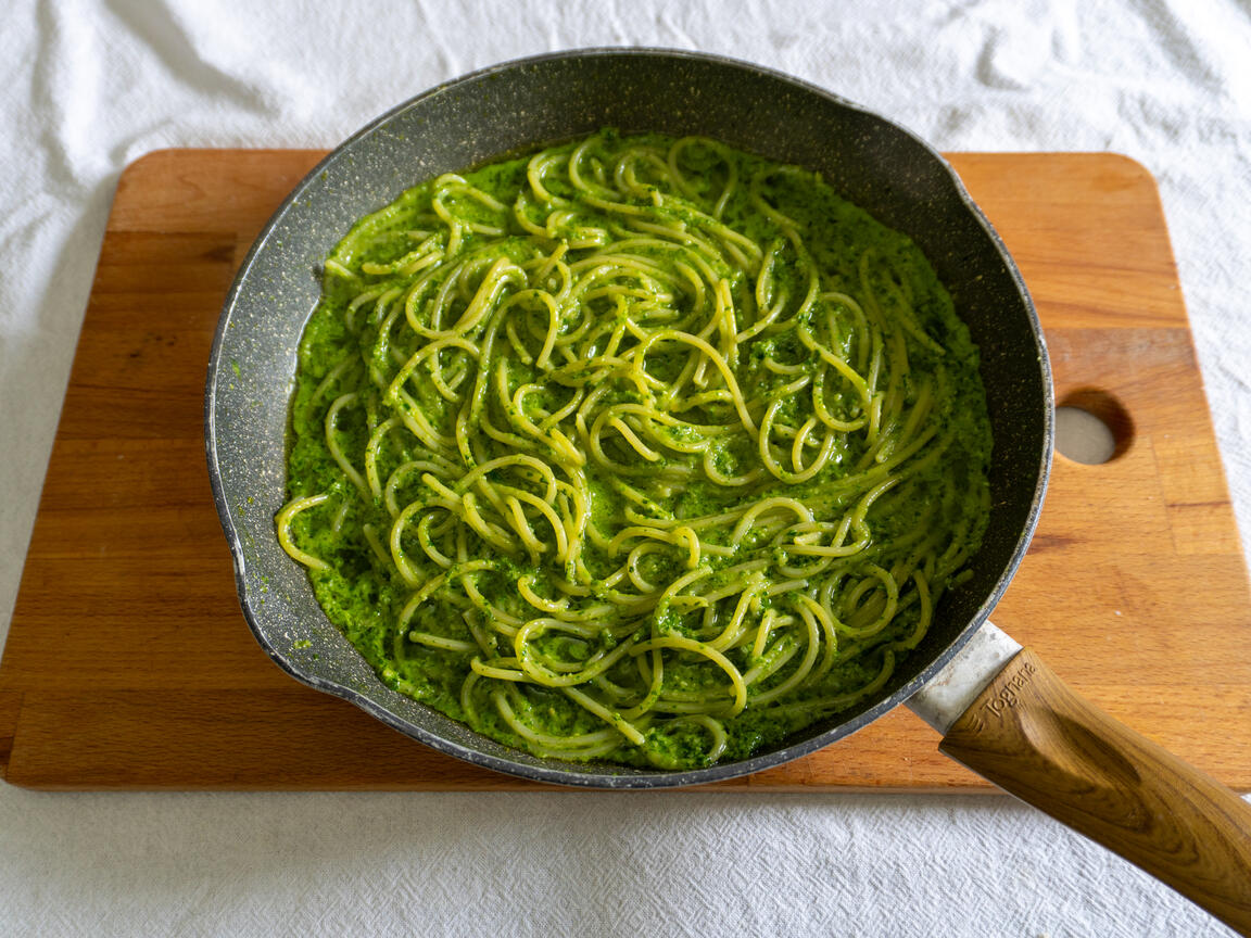 Pasta mit Petersilien- und Mandelpesto - Schritt 3