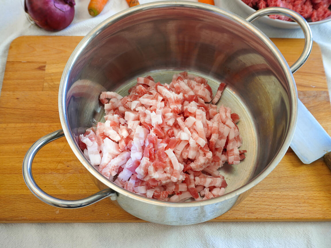 Ragù alla Bolognese - Schritt 1