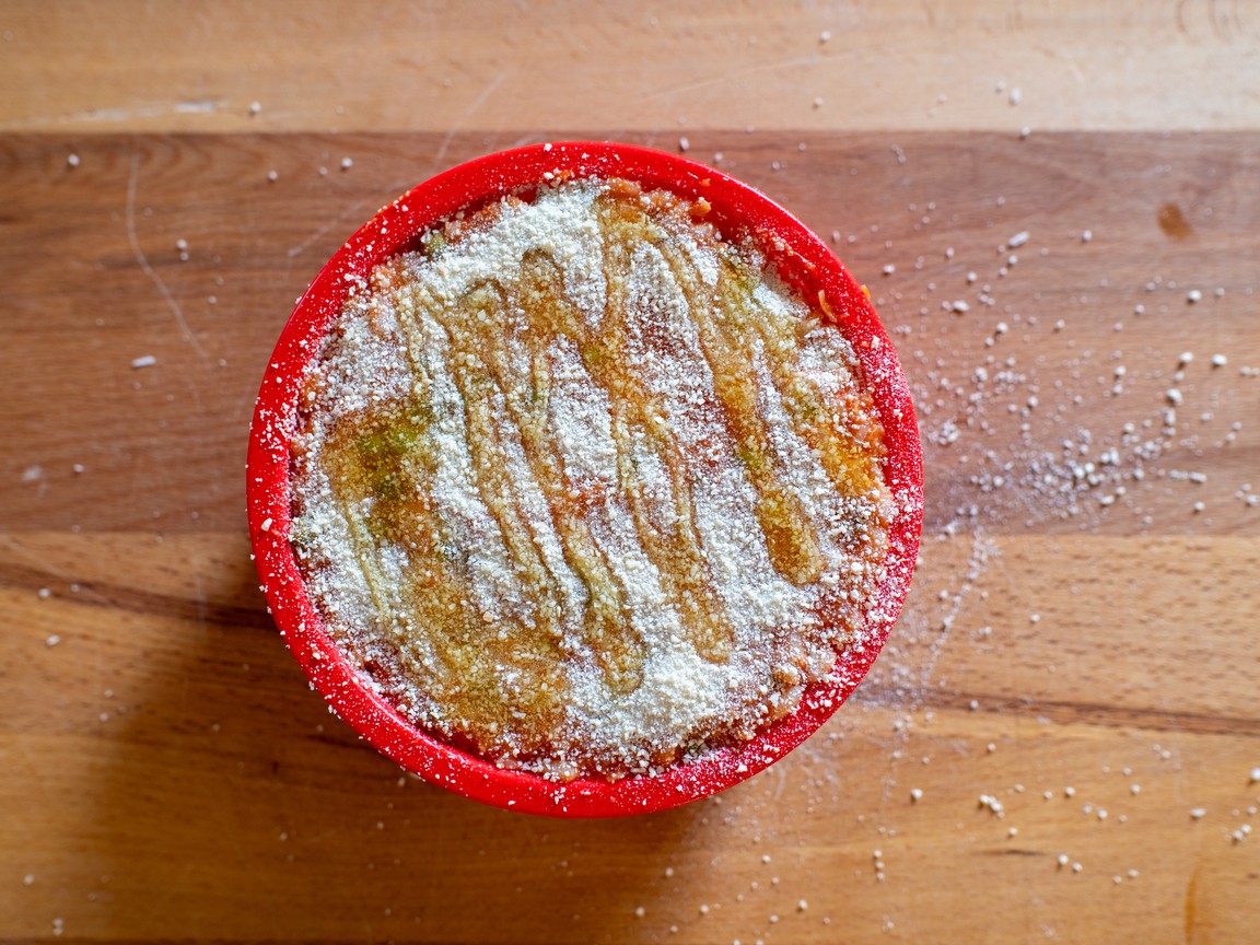 Reistimbale mit Erbsen - Schritt 9