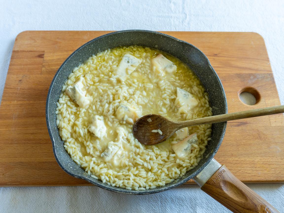 Risotto mit Gorgonzola und Rohschinken - Schritt 5