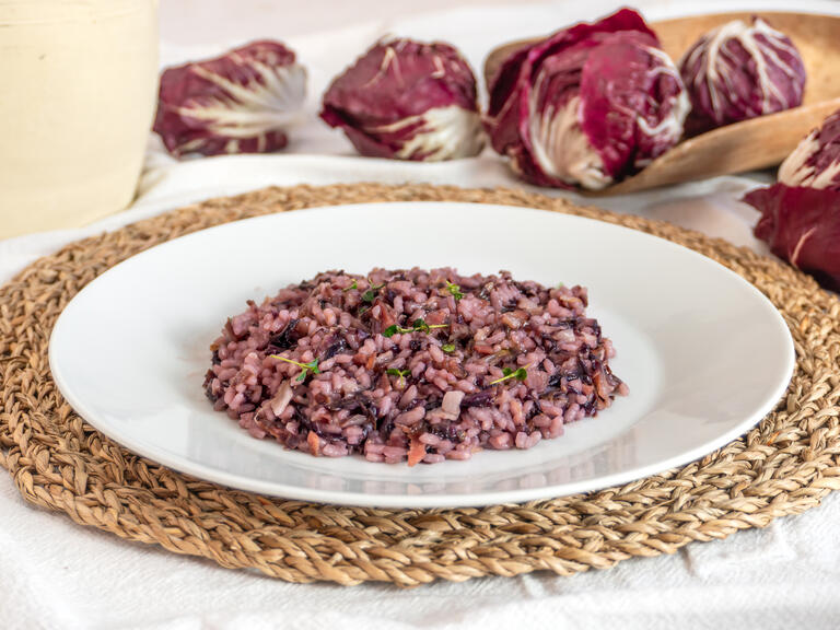 Risotto mit Radicchio und Speck