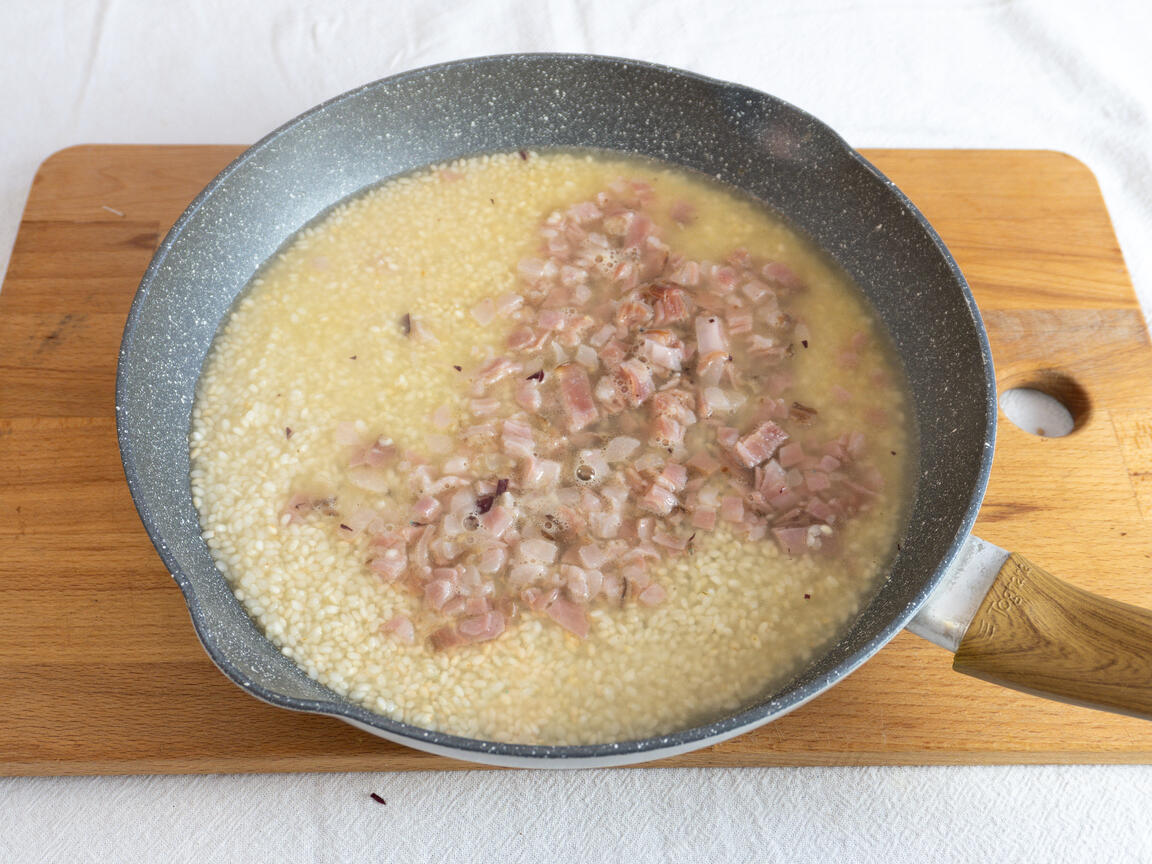 Risotto mit Radicchio und Speck - Schritt 5