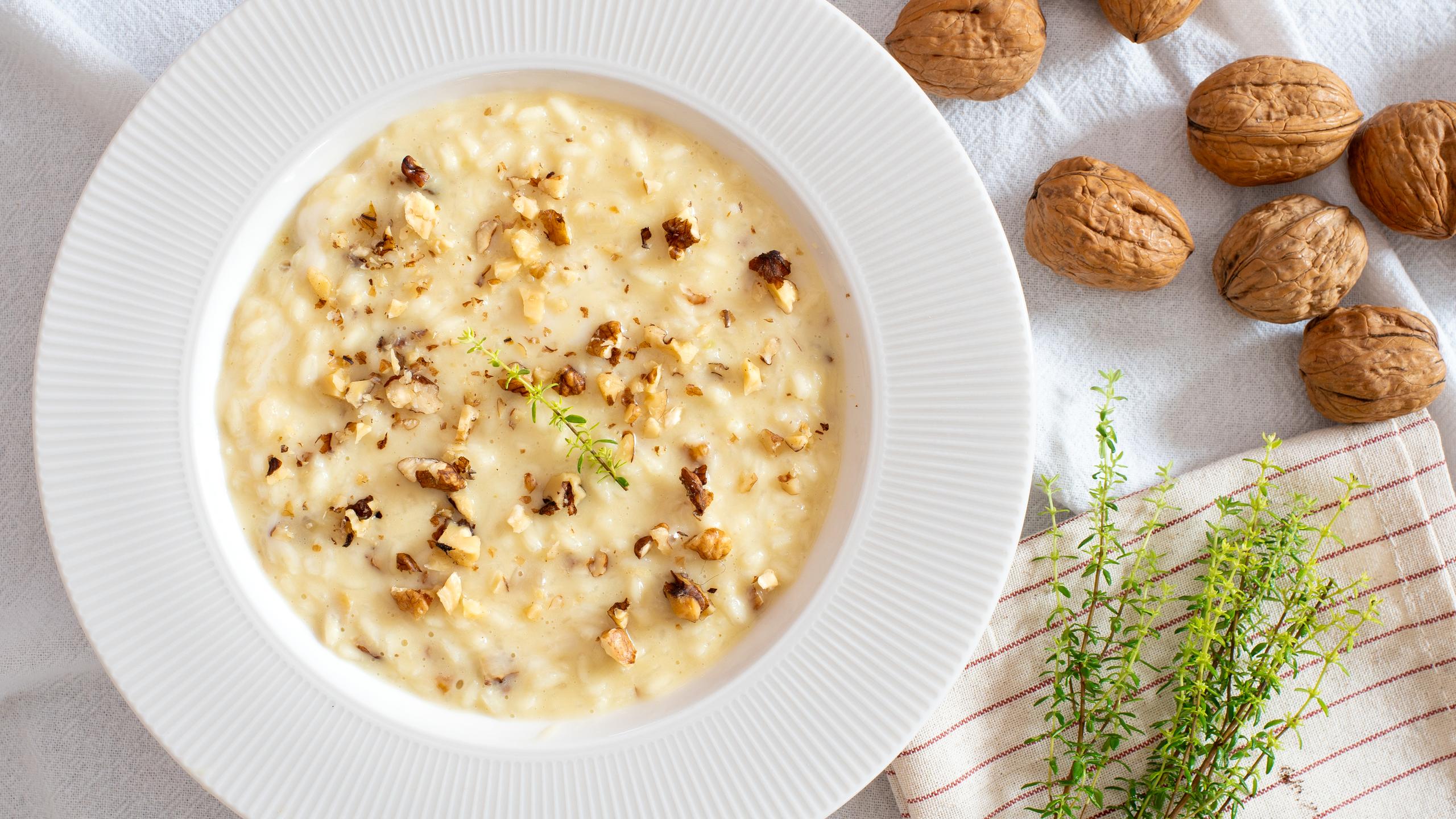 Risotto mit Ziegenkäse und Walnüssen