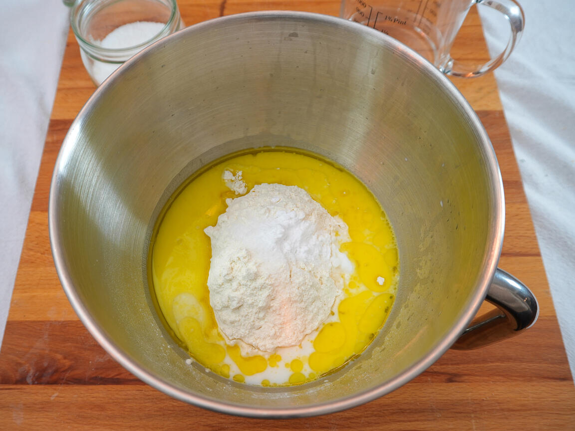 Romagnolische Piadina mit Olivenöl - Schritt 1