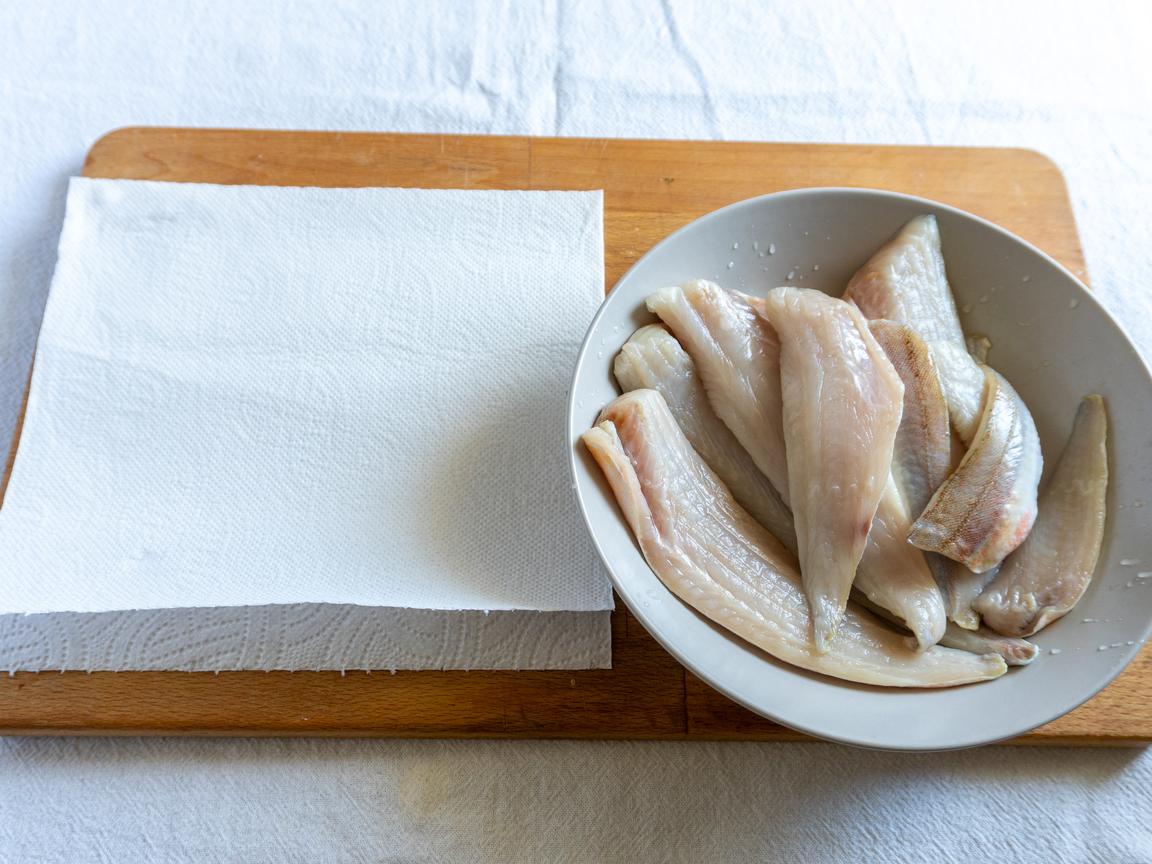 Rotbarbenfilets aus der Heißluftfritteuse - Schritt 1