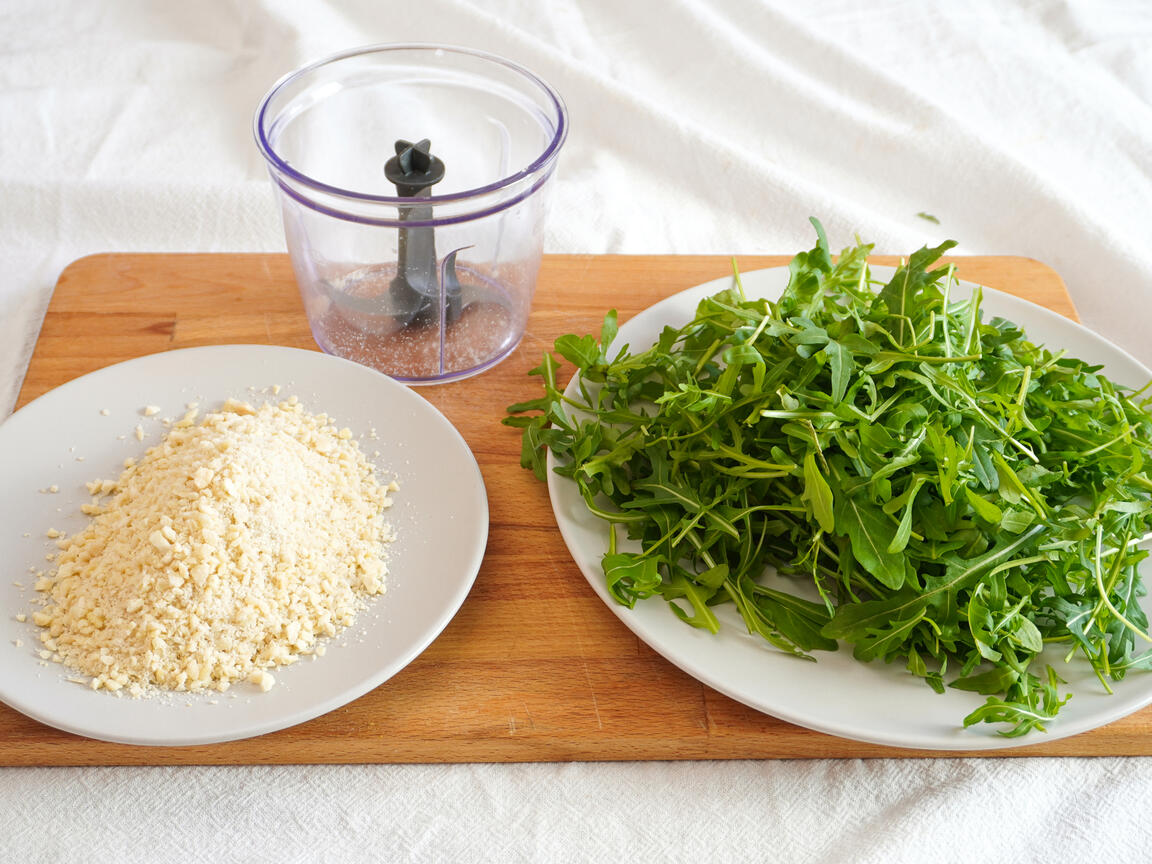 Rucola-Mandel-Pesto - Schritt 1