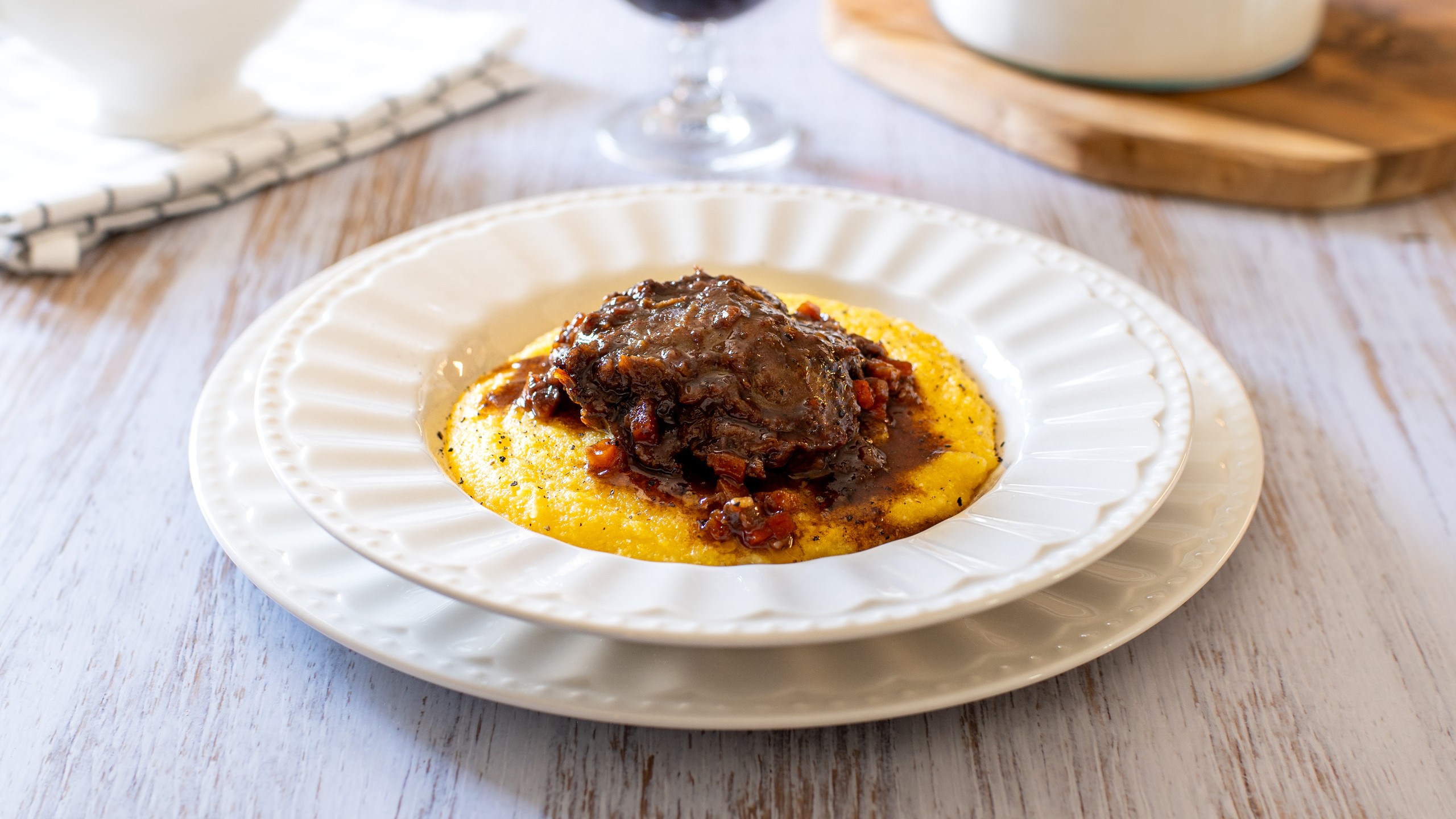 Schweinebäckchen in Rotwein