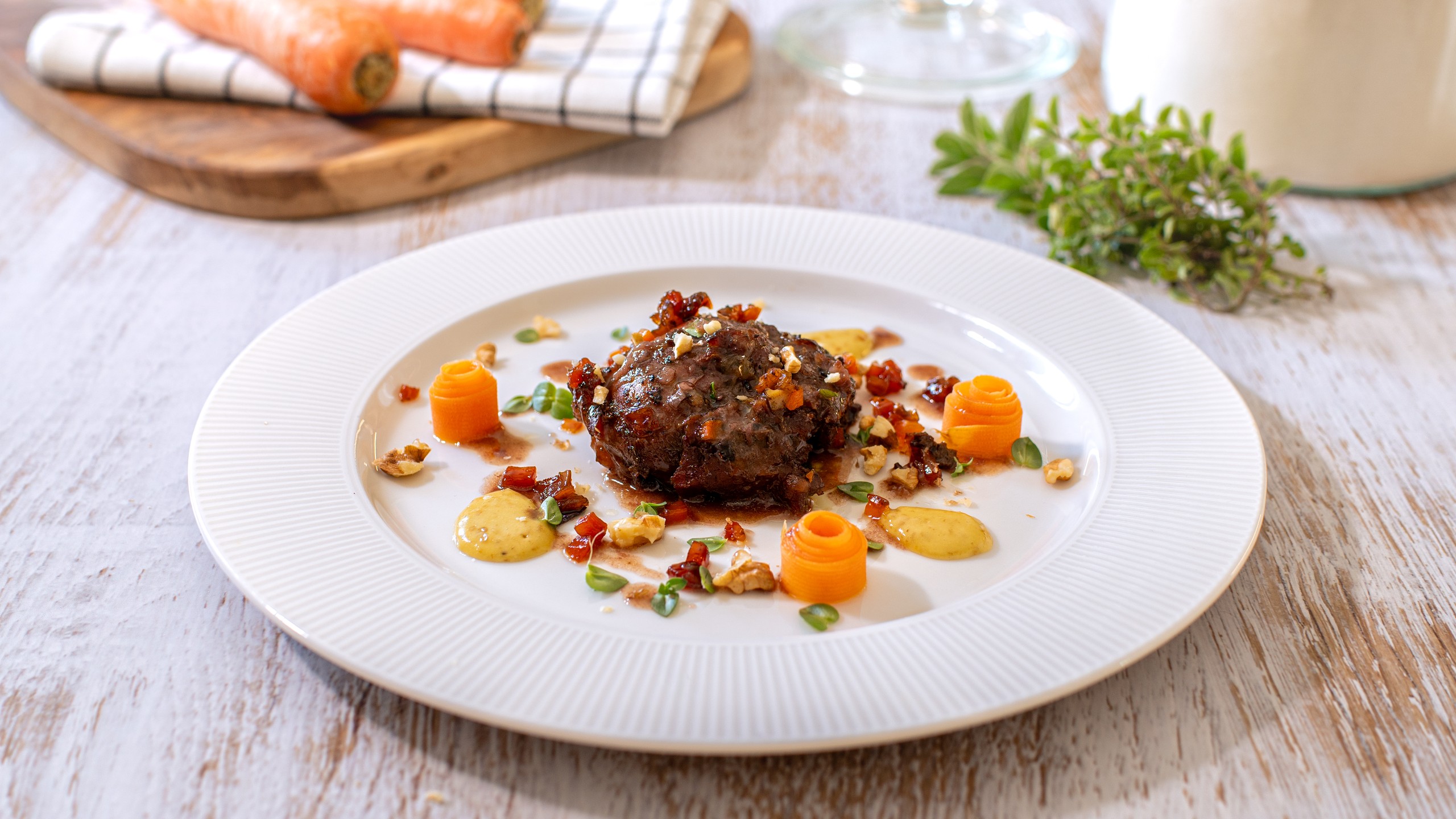 Schweinebäckchen mit Honig