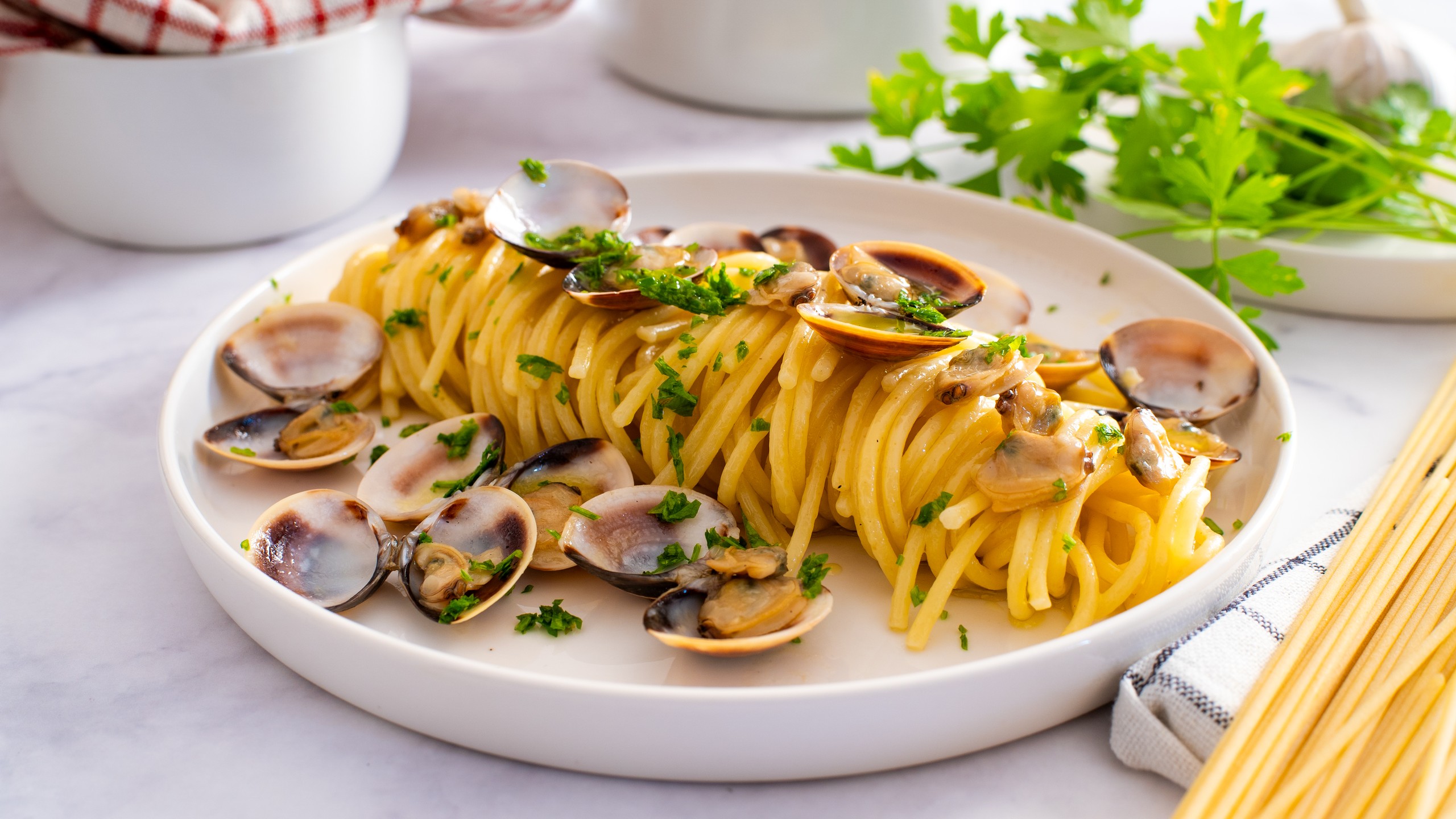 Spaghetti mit Venusmuscheln
