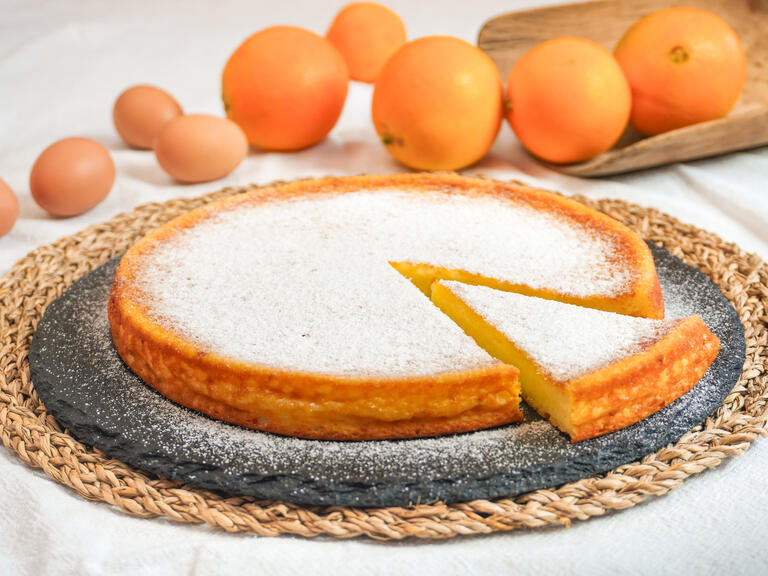 Weicher Ricotta-Orangen-Kuchen