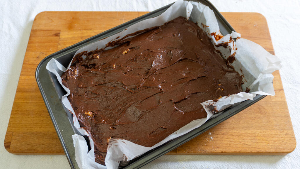 Brownies mit Schokolade und Nüssen