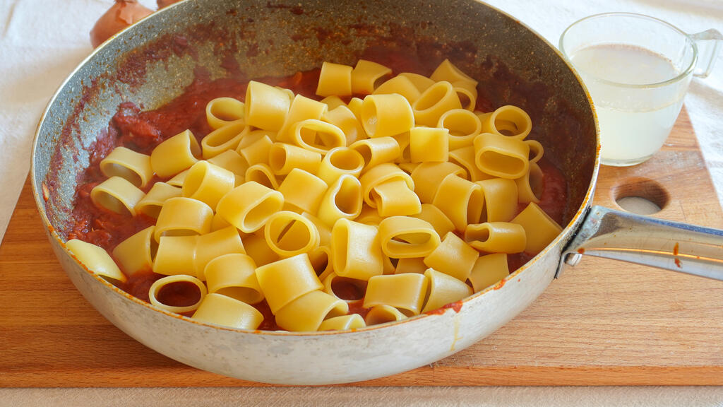 Calamarata mit Blaukrabbe