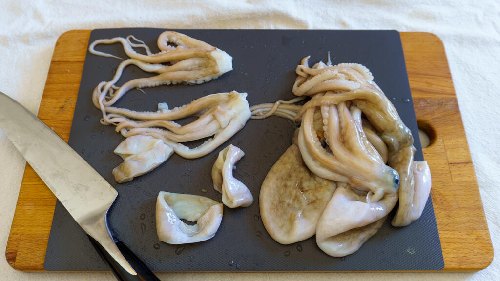 Geschmorte Baby Tintenfische