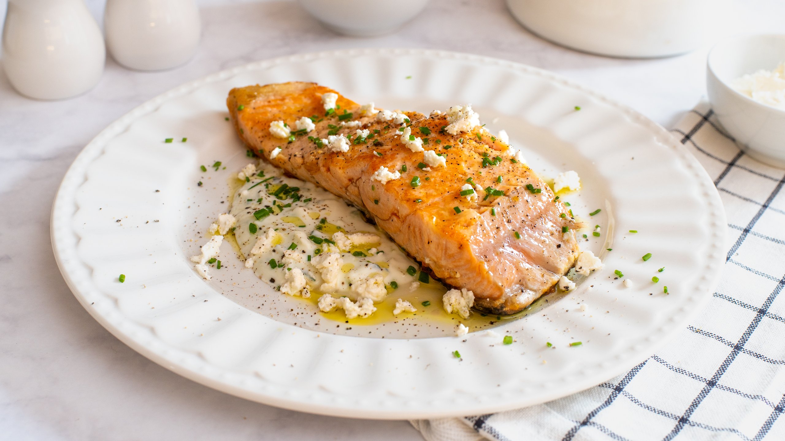 Lachs nach griechischer Art