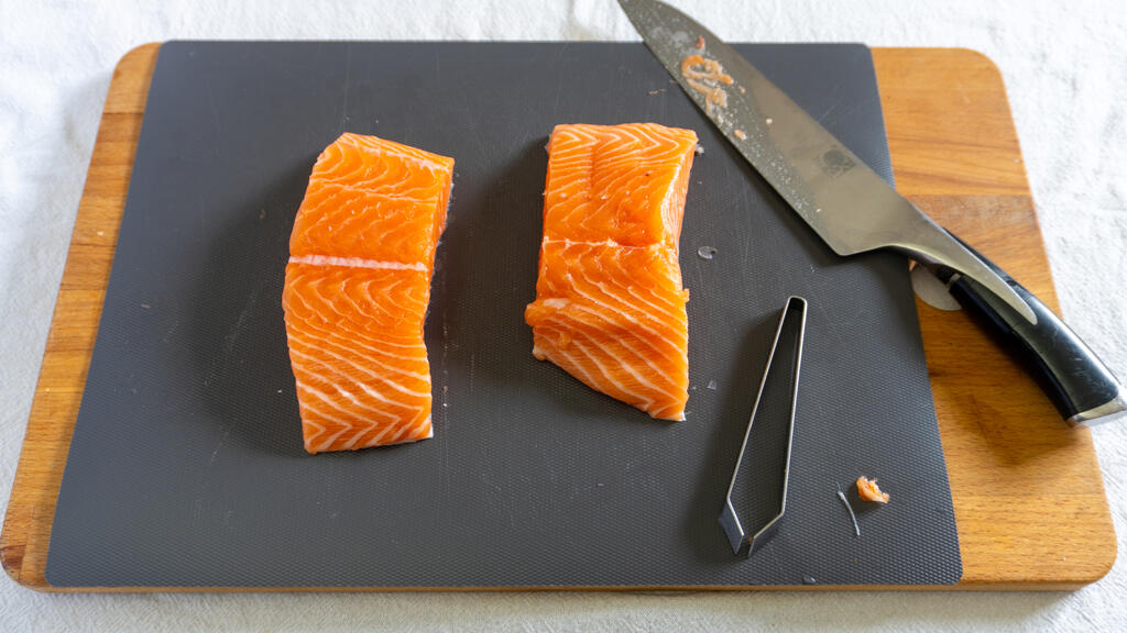 Sesamlachs in der Heißluftfritteuse