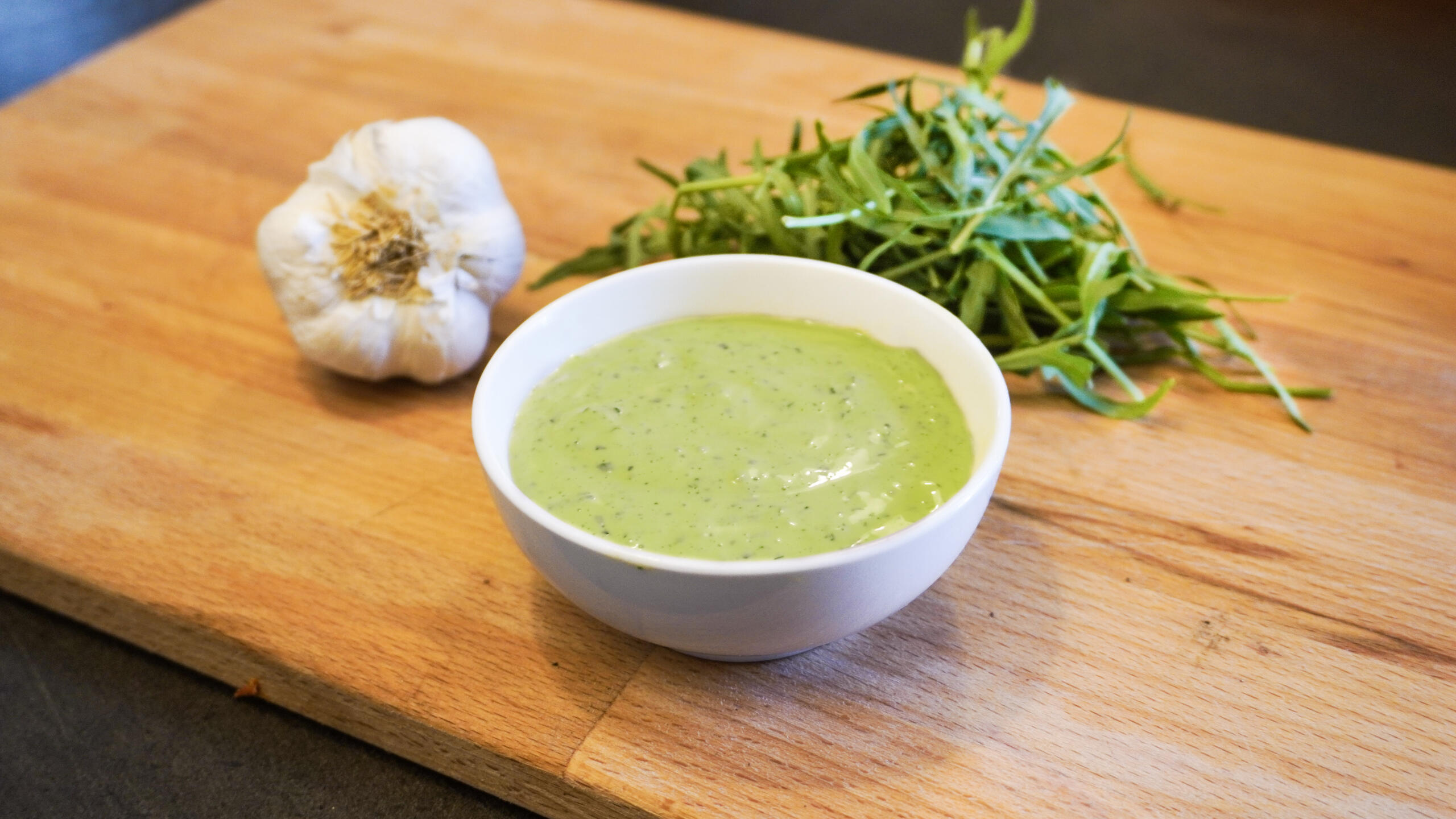 Welly-Sauce (Rucola und Knoblauch)
