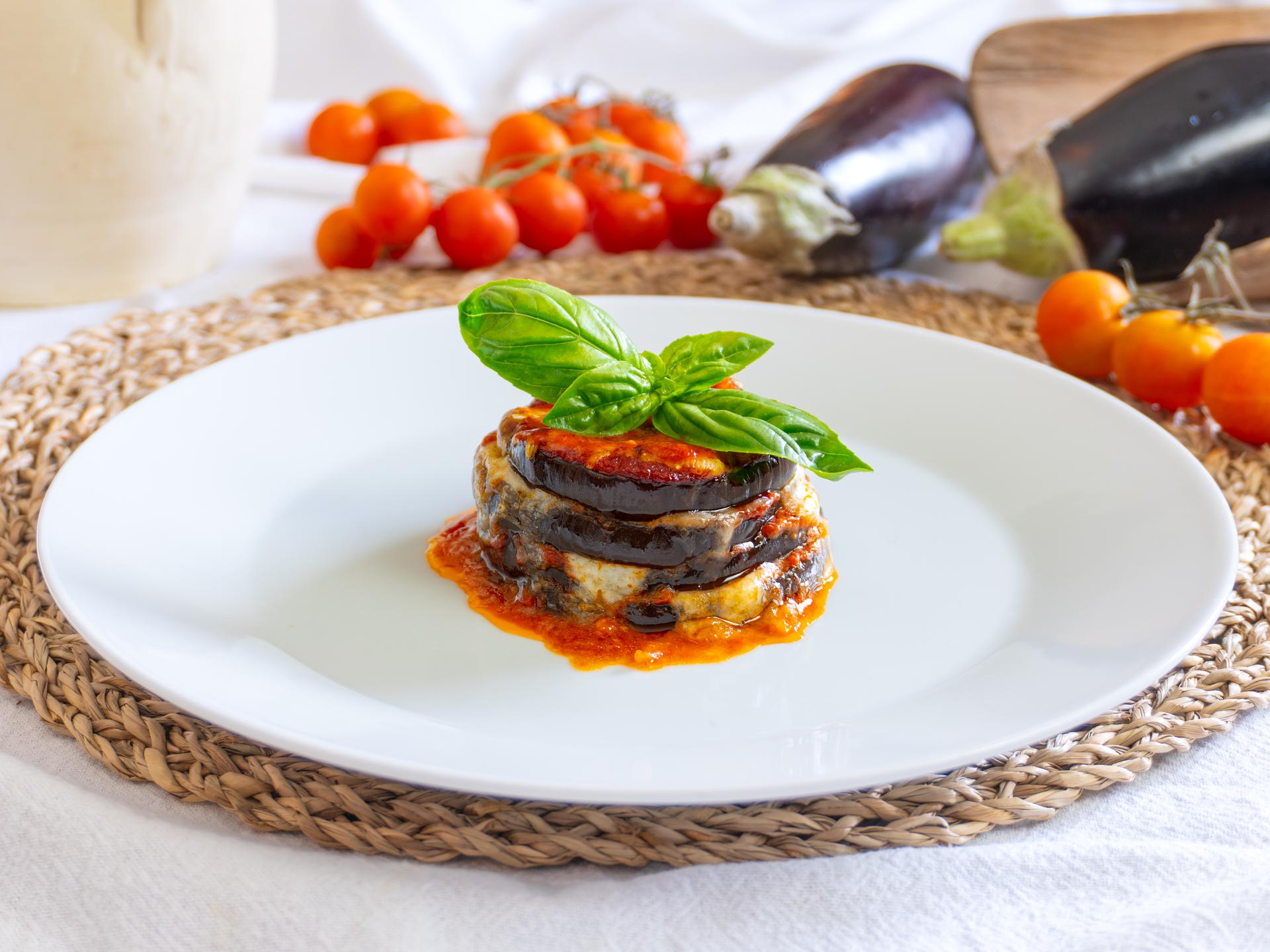 Baked eggplant parmesan