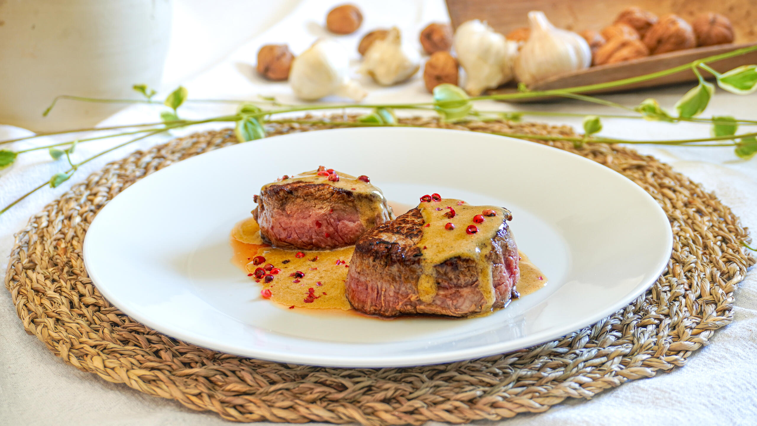 Beef fillet with rum