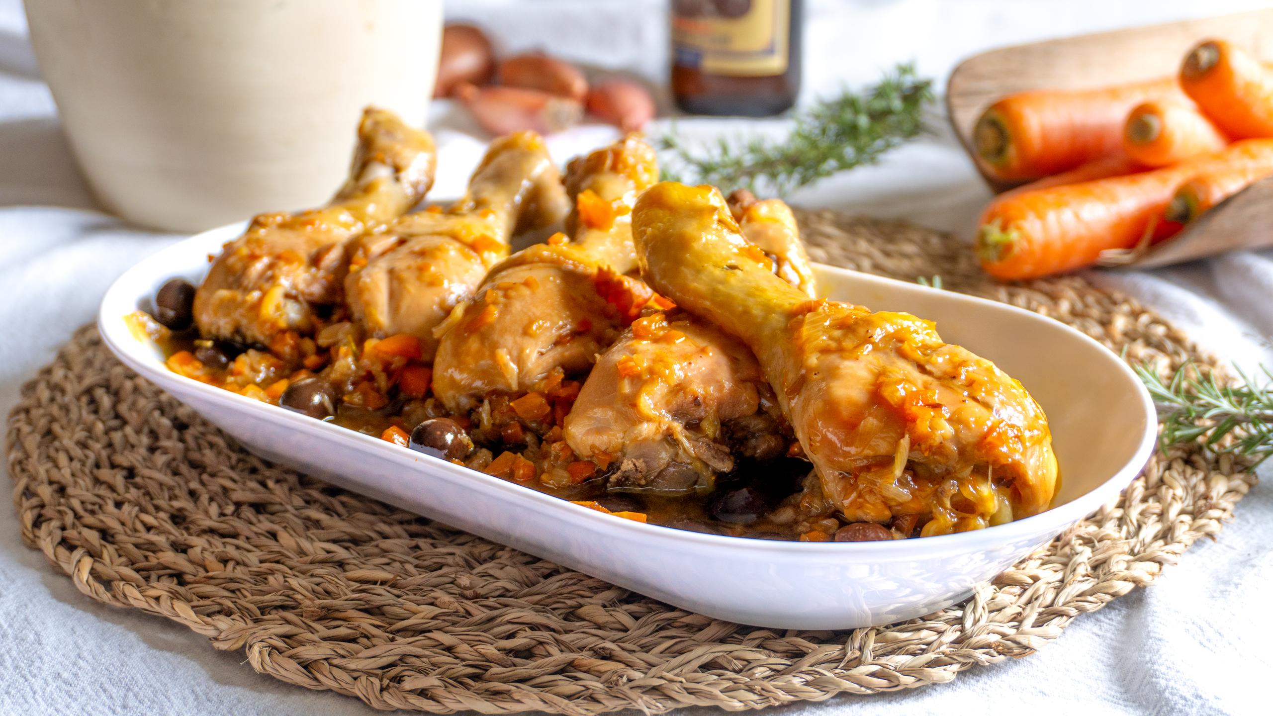 Beer-Braised Chicken Thighs