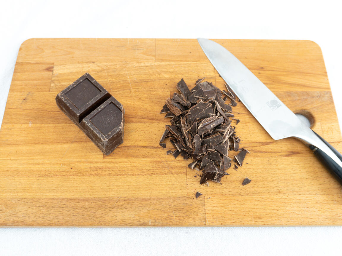 Chocolate puffed spelt - step 1