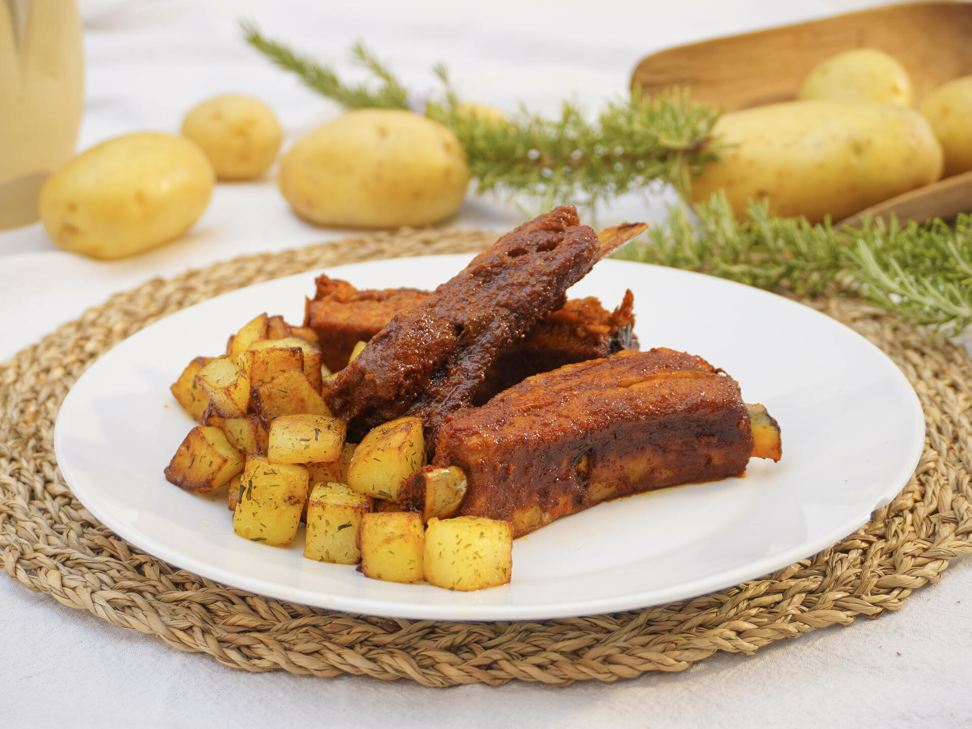 Honey glazed ribs