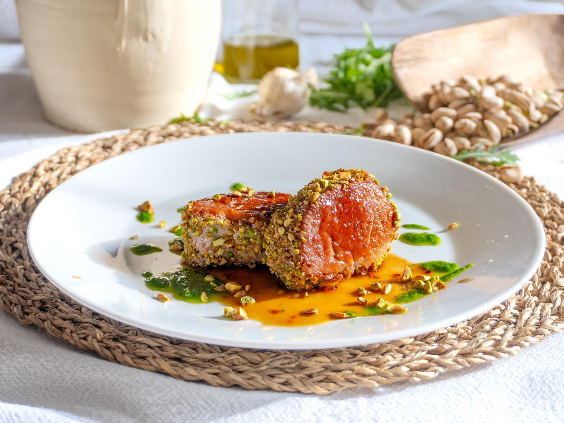 Honey-glazed pork tenderloin