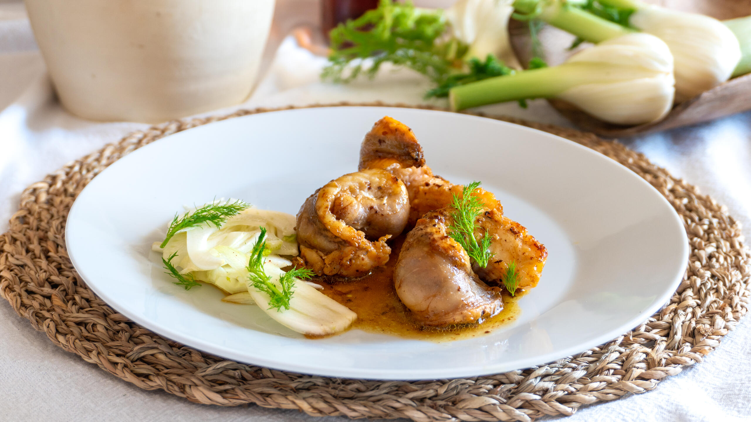 Monkfish with Brandy