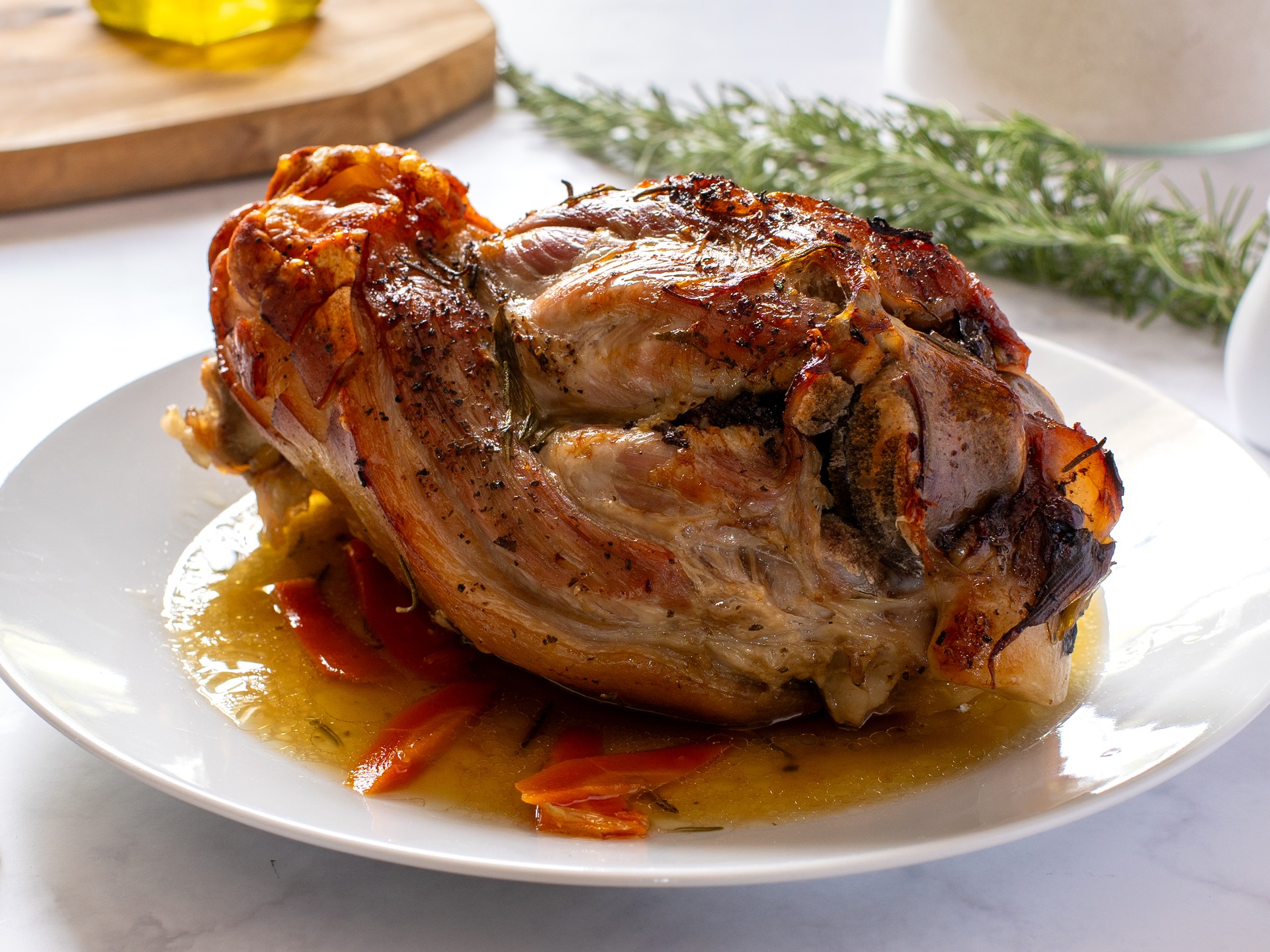 Oven-Baked Beer-Braised Pork Shanks