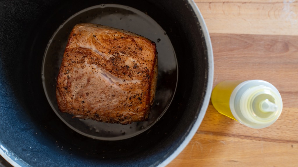 Pork loin with beer and sage