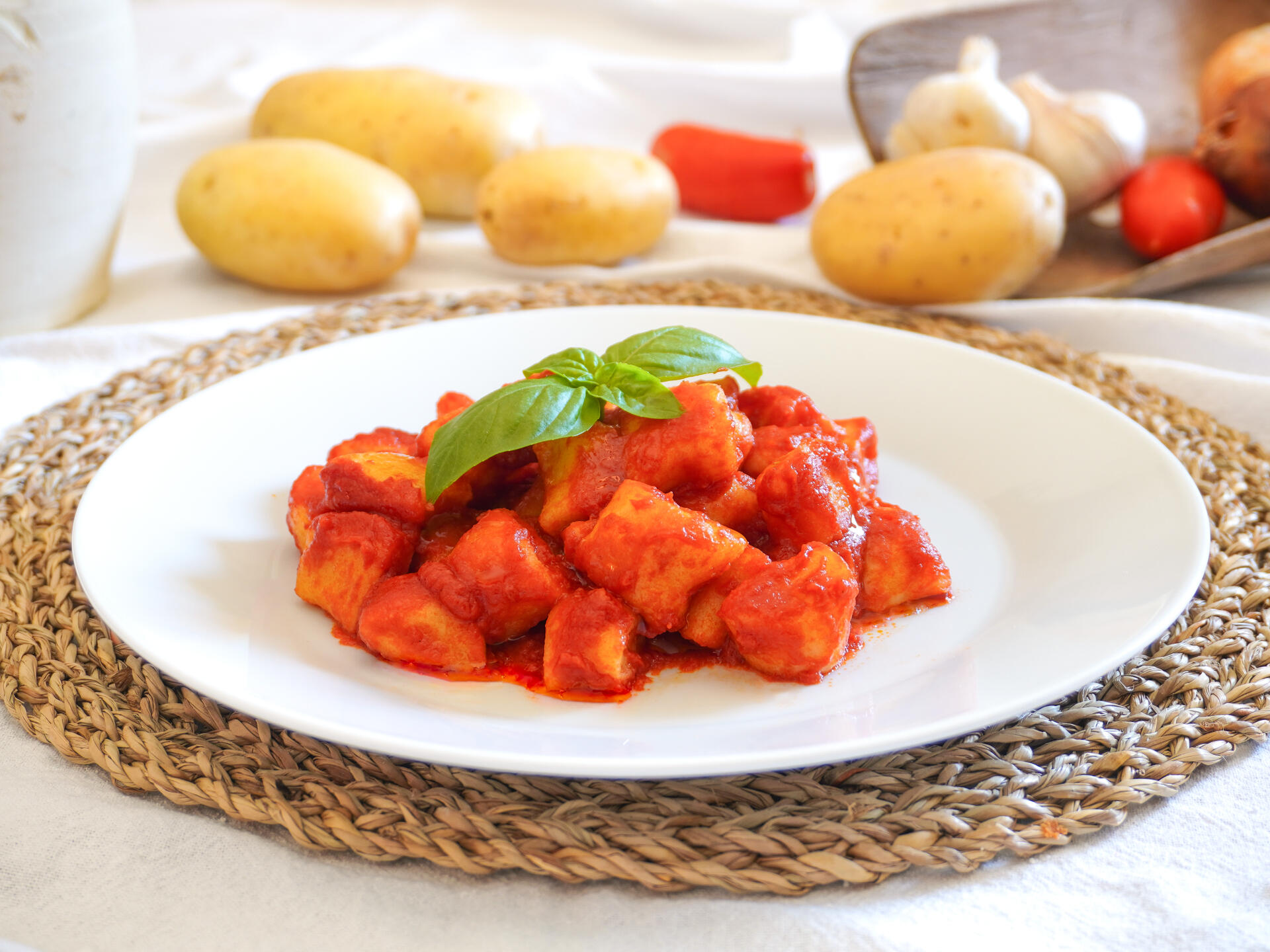 Potato gnocchi with tomato sauce