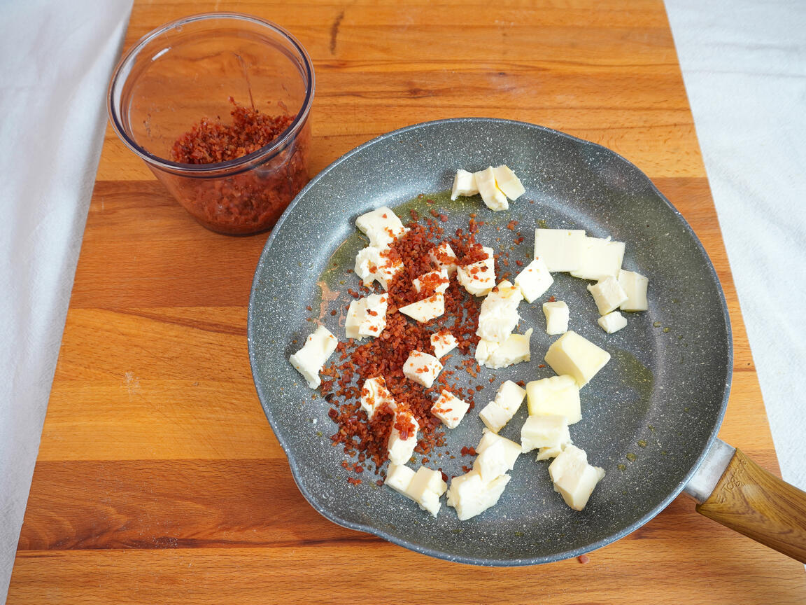 Pumpkin gnocchi with taleggio and speck - step 7