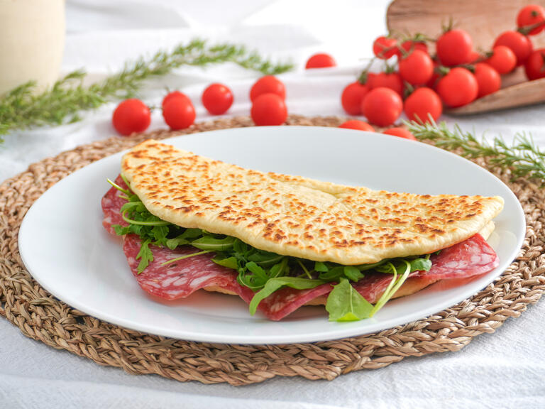 Romagna's piadina made with olive oil