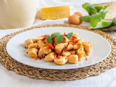 These gnocchi are a rustic and tasty first course,...