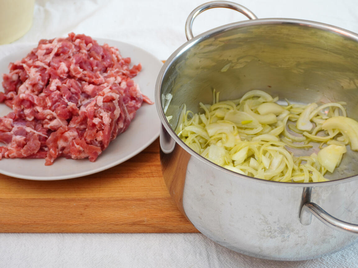 White pork neck ragù - step 2
