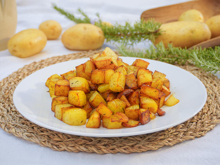 Baked potatoes with butter
