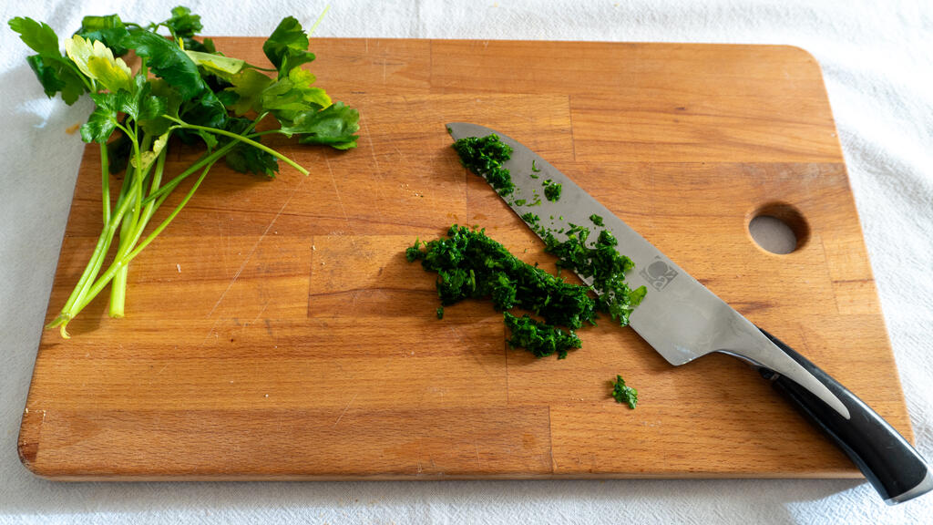 Mustard Potatoes on Parmesan Wafer