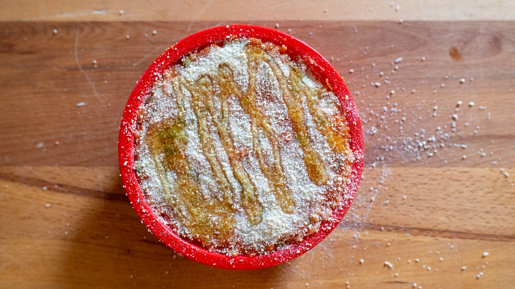 Rice timbale with peas