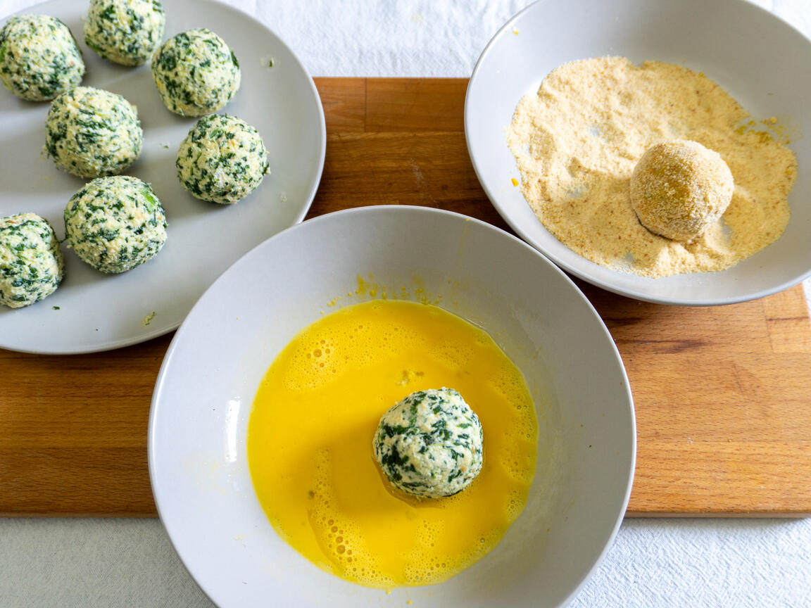 Albóndigas de espinacas y ricotta - paso 6