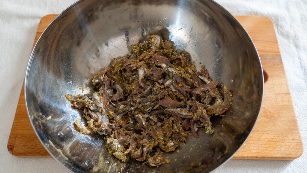 Boquerones empanados en freidora de aire - paso 3