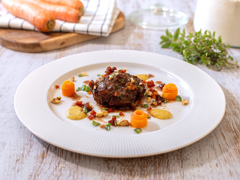 Carrillera de cerdo con miel