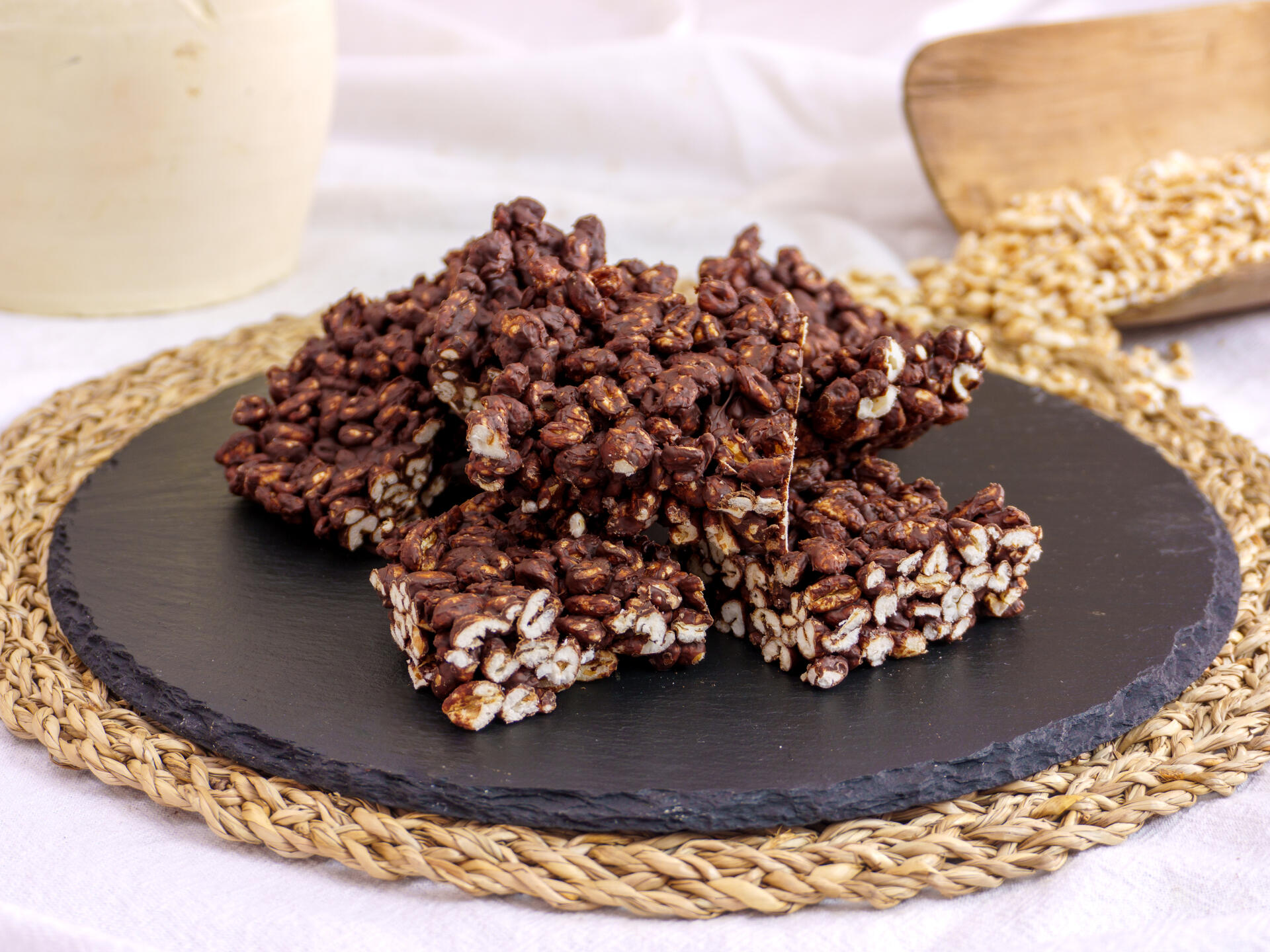 Chocolate espelta inflada