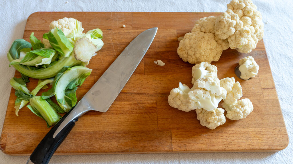 Coliflor gratinada con bechamel - paso 1