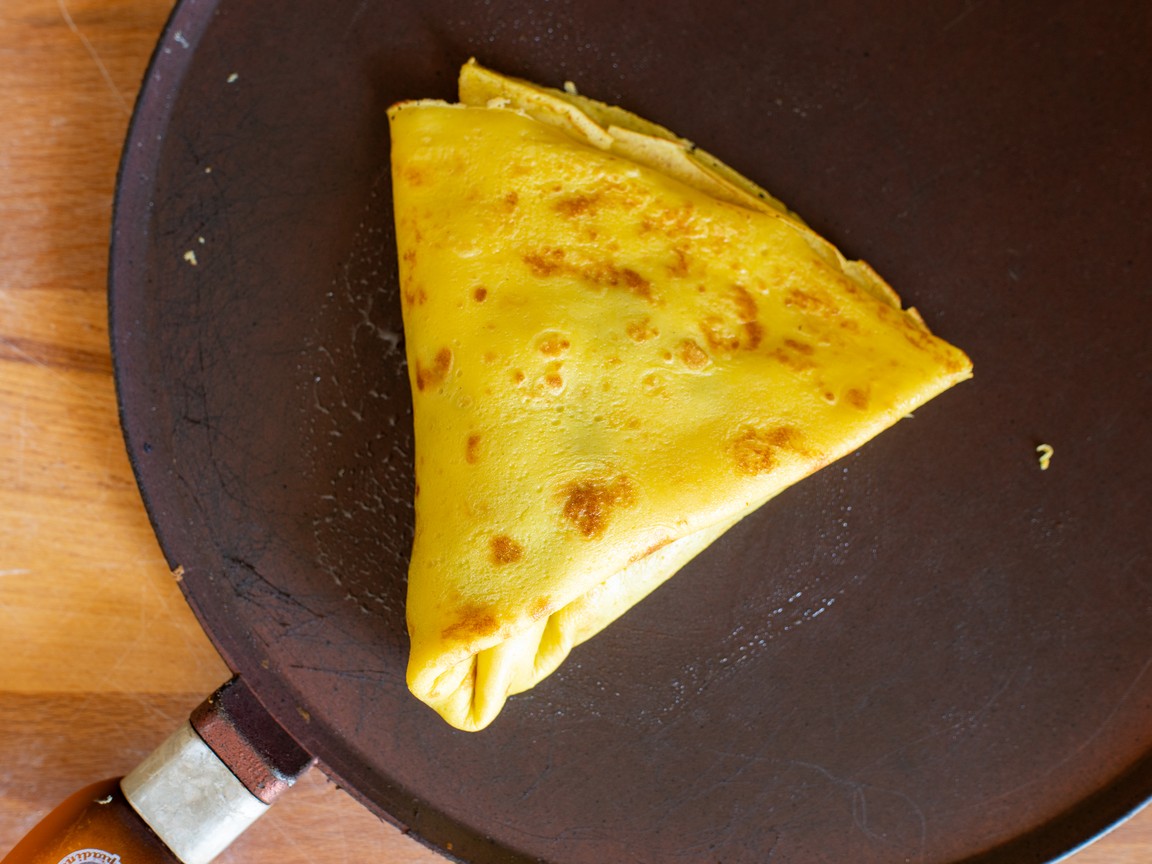 Crepes salados de champiñones - paso 8